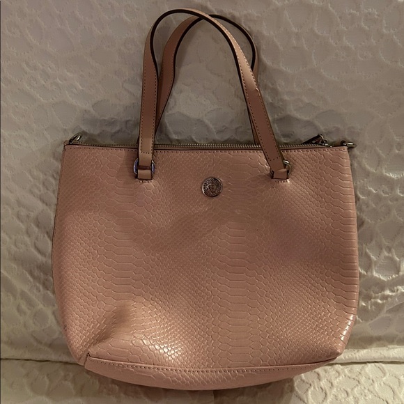Anne Klein Elegant Pink Faux Snake Pocketbook - Picture 2 of 5